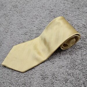 Edwards Mens Gold Herringbone Textured Necktie HB00-088 Polyester Tie